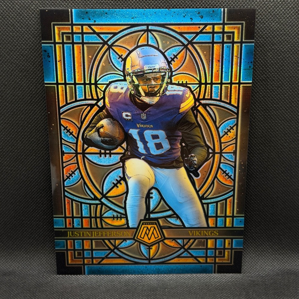 Justin Jefferson 2025 Panini Mosaic Stained‎ Glass #16 Vikings NM Oversized